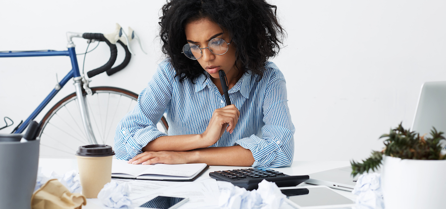 Woman Running Payroll Process